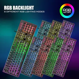 Ігровий комплект RedThunder K10: клавіатура, миша та підставка для зап’ясть RGB - мініатюра 6