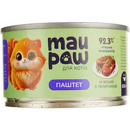 Набір вологого корму для дорослих котів MAU PAW 1.2 кг (11 шт. + 1 шт. подарунок х 100 г) - мініатюра 3