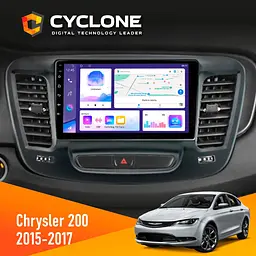 Штатна магнітола Chrysler 200 2015-2017 Cyclone C9-011 4x64, DSP Cyclone (НФ-00009723) - мініатюра 2