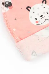 Повсякденна трикотажна шапочка для малюків із підворотом Pink Panda - мініатюра 2