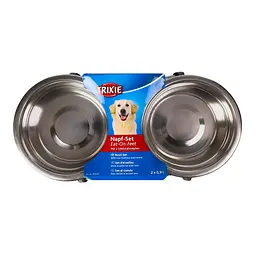 Миски металеві Trixie Eat on Feet на підставці для собак 900 мл 2 шт. (25232) - мініатюра 2