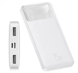 Портативний акумулятор Baseus Bipow Digital Display 10000mAh 15W Overseas Edition PPBD050002 білий - мініатюра 2