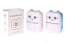 Портативный детский мини-термопринтер беспроводной Portable Mini Printer C9/SK52-4, 2 цвета, в коробке 9х12х4,6см