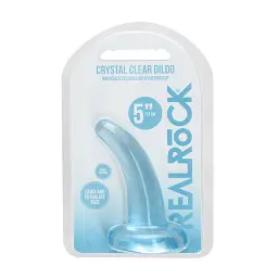 Фалоімітатор RealRock Crystal Clear, 12 см (блакитний) - мініатюра 4