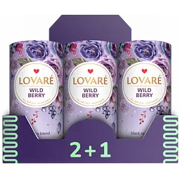 Чай чорний Lovare Дика ягода 240 г (3 шт. х 80 г)