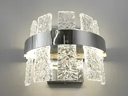 Бра настінне LED Diasha 828/2CH, 18W, хром, 990 лм, для коридору, спальні, вітальні - мініатюра 2
