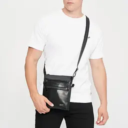 Чоловіча сумка Ricco Grande T1tr0025bl-black 19.5х24х7 см Чорний - мініатюра 6