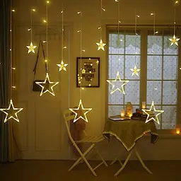 Гірлянда світлодіодна LTD Штора Зорепад 2.5 м 138 LED 12 зірок 220В Warm white - мініатюра 2