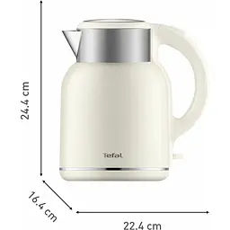 Електрочайник Tefal Thermo Protect XL 1.9 л пластик нержавіюча сталь бежевий (KO190AE0) - мініатюра 10