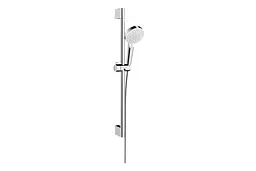 Душовий гарнітур Hansgrohe Crometta 100 Vario EcoSmart+ з душовою штангою 65 см white/chrome 26555400