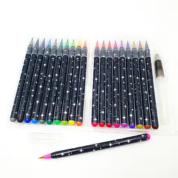 Акварельні маркери лінери пензлика олівці на водній основі UKC Watercolor Brush Pen 20 шт - мініатюра 2