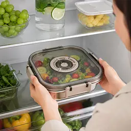 Контейнер із нержавіючої сталі для зберігання 3000ml AND 20687-15 AND / Харчовий контейнер із герметичною кришкою / Вакуумний контейнер для продуктів - мініатюра 2
