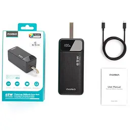Павербанк Choetech Black 50 000 mAh / 65 Вт (B733) - мініатюра 4