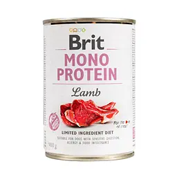 Вологий корм Brit Mono Protein Lamb для собак з ягнятиною 400 г (арт.100058/529773)