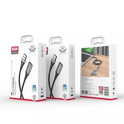Подовжувач спіднього 3.0 — адаптер мама — тато XO NB220 USB 3.0 data cable 2 метри - мініатюра 4