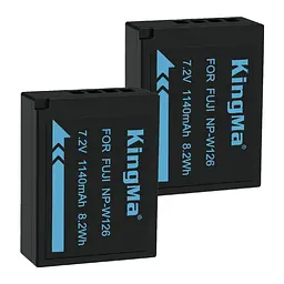 2-Pack KingMa Fujifilm NP-W126 комплект з 2 акумуляторів
