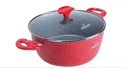 Каструля зі скляною кришкою Bohmann BH-7357-28 red 28 см 4.8 л