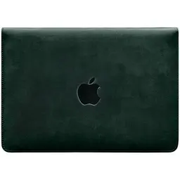 Чохол-конверт BlankNote із клапаном шкіра+фетр для MacBook 14" Зелений Crazy Horse