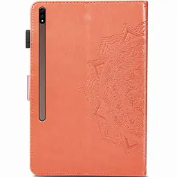 Шкіряний чохол Art Case з візитницею для Samsung Galaxy Tab S7+ Помаранчевий - мініатюра 2