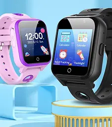 Годинник телефон для дітей Lemfo T8 з GPS відстеженням, SIM-картою, 4G LTE, подвійною камерою, прослушкою, ліхтариком та кнопкою SOS Фіолетовий - мініатюра 6