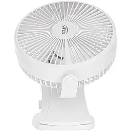 Вентилятор AdlerAD 7342 white настільний/ акумуляторний/ 5Вт/ D=15.5см/ USB-C/ білий - мініатюра 2