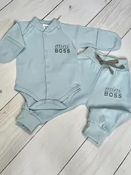 Комплект для малюків Mini Boss 2 предмета зріст 56 см (0 - 1 місяць) Lari блакитний