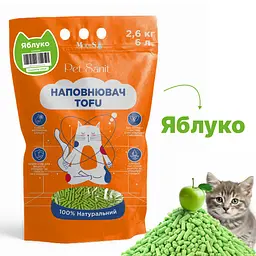 Наповнювач ModeS Tofu PetSanit яблуко 2.6 кг - мініатюра 2