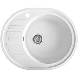 Мийка кухонна Valetti 23N гранітна 610х490 мм біла - мініатюра 3