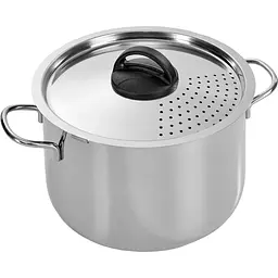 Каструля з кришкою Barazzoni 42014802280 5,5 л 22 см срібляста