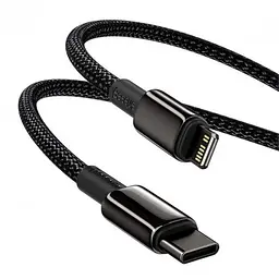 Кабель Baseus Tungsten Gold Fast Charging Cable Type-C to Lightning PD 20W 2m CATLWJ-A01 Black - мініатюра 3