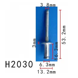 Заклепки металева Ford, Chevrolet, Chrysler, Ford (9436175, 6031115, 385189S100)H2030)