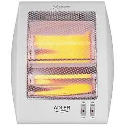 Обігрівач інфрачервоний Adler AD 7709 портативний 800 Вт із захистом від перекидання білий - мініатюра 2