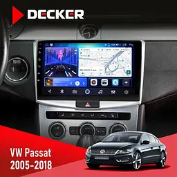 Штатна магнітола VW Passat (B6, B7) 2005-2014, CC 2012-2018 Decker D10-006 4x64, 4G Decker (НФ-00006617)