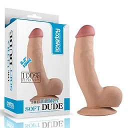 Реалістичний фалоімітатор з мошонкою The Ultra Soft Dude 8.5 дюйма - мініатюра 1