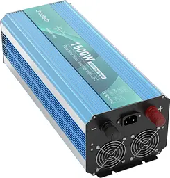 Інвертор Choetech з зарядкою, функція ДБЖ 12\220V 1500Вт, LiFePO₄/Li-ion/AGM/GEL, чиста синусоїда - мініатюра 5