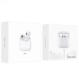Bluetooth Стерео Гарнітура Borofone BW02 TWS Білий - мініатюра 5