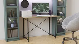 Стіл письмовий Line Лайт Ferrum-decor 750x1000x500 Чорний метал ДСП Дуб Сонома 16 мм (FRD-104839) - мініатюра 10