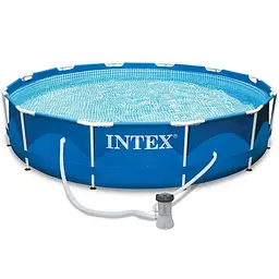 Круглий Каркасний Басейн із Картриджним фільтром-насосом Intex 366 x 76 см.