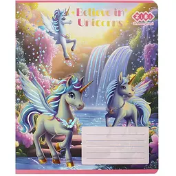 Упаковка зошитів ZiBi Kids Line Unicorn 12 аркушів в лінію 25 шт. (ZB25.1752L) - мініатюра 4