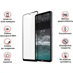 Захисне скло BeCover для Nokia C21 Black (709741) - мініатюра 3