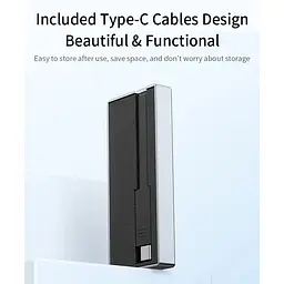USB-адаптер Vokamo HT3, 4 в 1 HUB з вбудованим шнуром Type-C - мініатюра 7