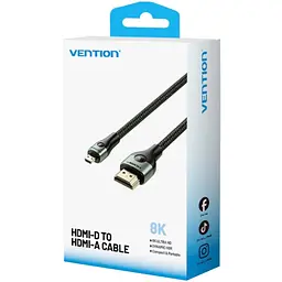 Кабель HDMI M - Micro HDMI M, 2.1 м, V2.0 8K 60Гц Aluminum Alloy Type Зелений Vention - мініатюра 2
