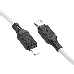 Дата кабель Hoco X90 Cool silicone Type-C to Lightning 20W (1m) White - мініатюра 3