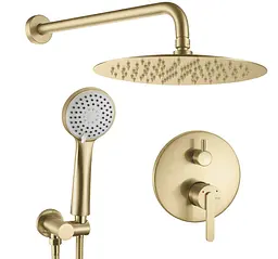 Душова система прихованого монтажу Rea Ontario + BOX brushed gold REA-P5502