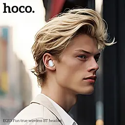 Навушники бездротові Hoco EQ13 Fun true wireless BT5.3/7hours фіолетові - мініатюра 2