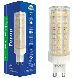 Лампа свiтлодiодна Feron LB-437 9Вт G9 4000K (38213)