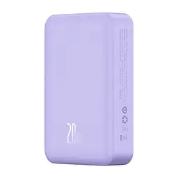 Зовнішній акумулятор бездротовий Baseus Magnetic Mini Wireless Fast Charge Power Bank 20000 mAh 20 W фіолетовий - мініатюра 3