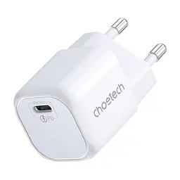 Зарядное устройство для Choetech 1хUSB-C 30W PD QC3.0 PD5007 white (PD5007-EU-WH)