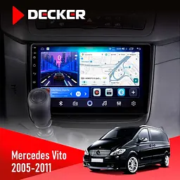Штатна магнітола Mercedes-Benz Vito 2003-2014 Decker D10-006 4x64, 4G Decker (НФ-00009502)
