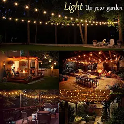 Світлодіодна гірлянда Outdoor Power, 10 м Fairy Lights Outdoor Lights з 25 + 3 лампами G40 IP44 Водонепроникні, Внутрішні - мініатюра 6